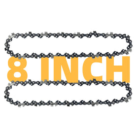 Fifchall 8-inch chain with 3/8 LP pitch delivers smooth cuts.
