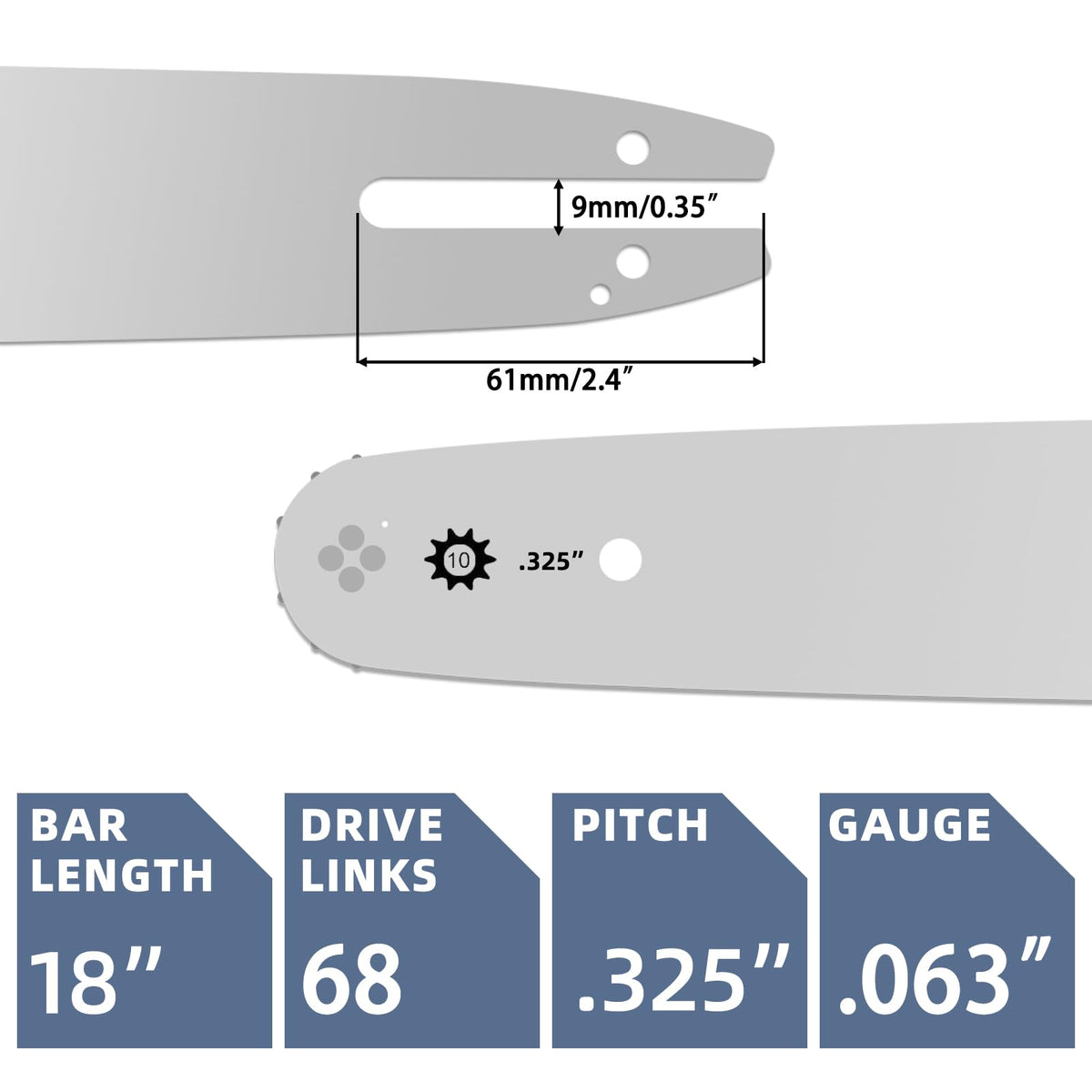 Fifchall bar and chain close up shows lubrication to reduce friction