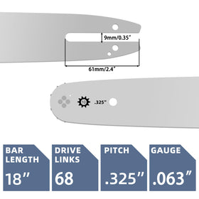 Fifchall bar and chain close up shows lubrication to reduce friction