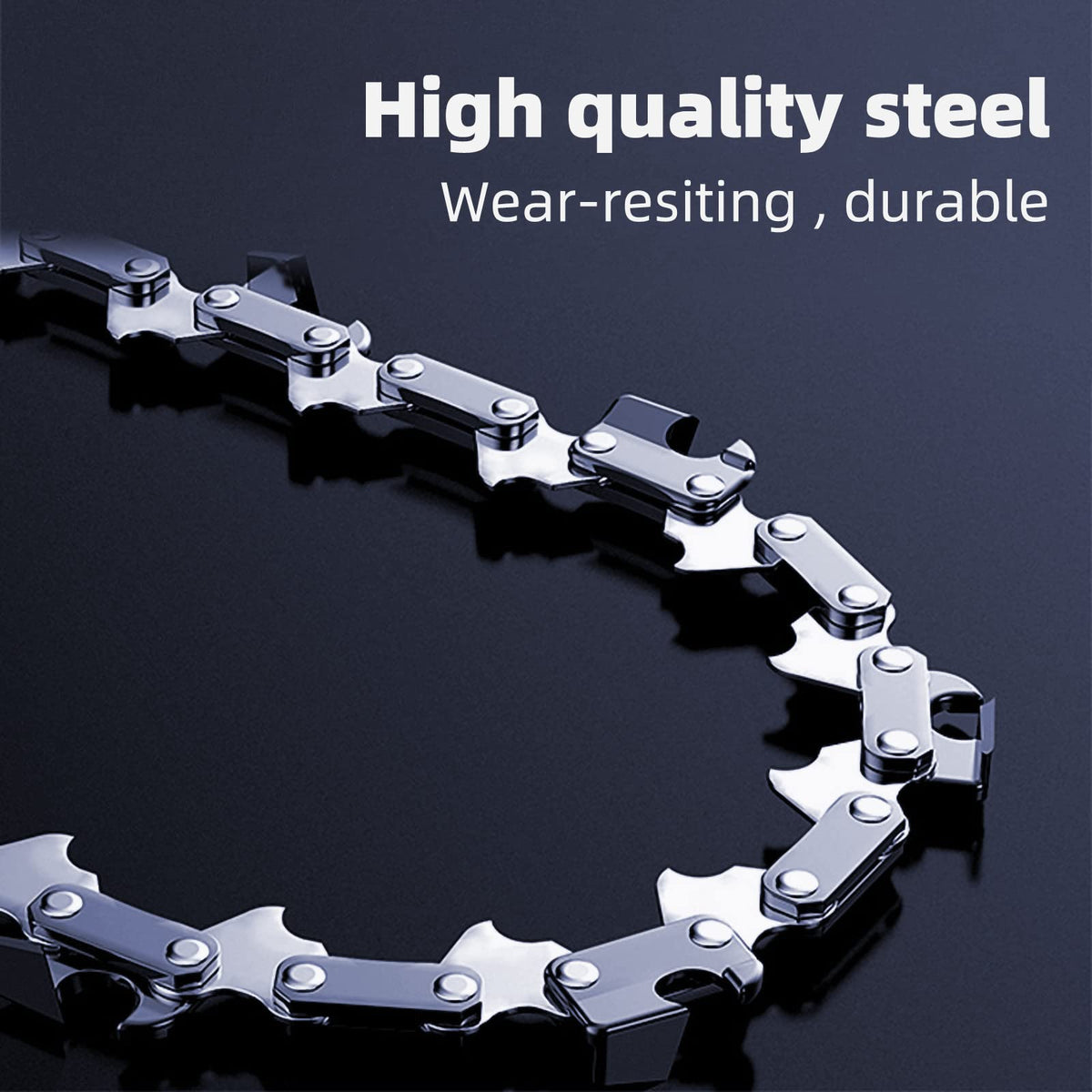 FIFCHALL chain teeth close-up shows wear-resistant design for durable cuts.
