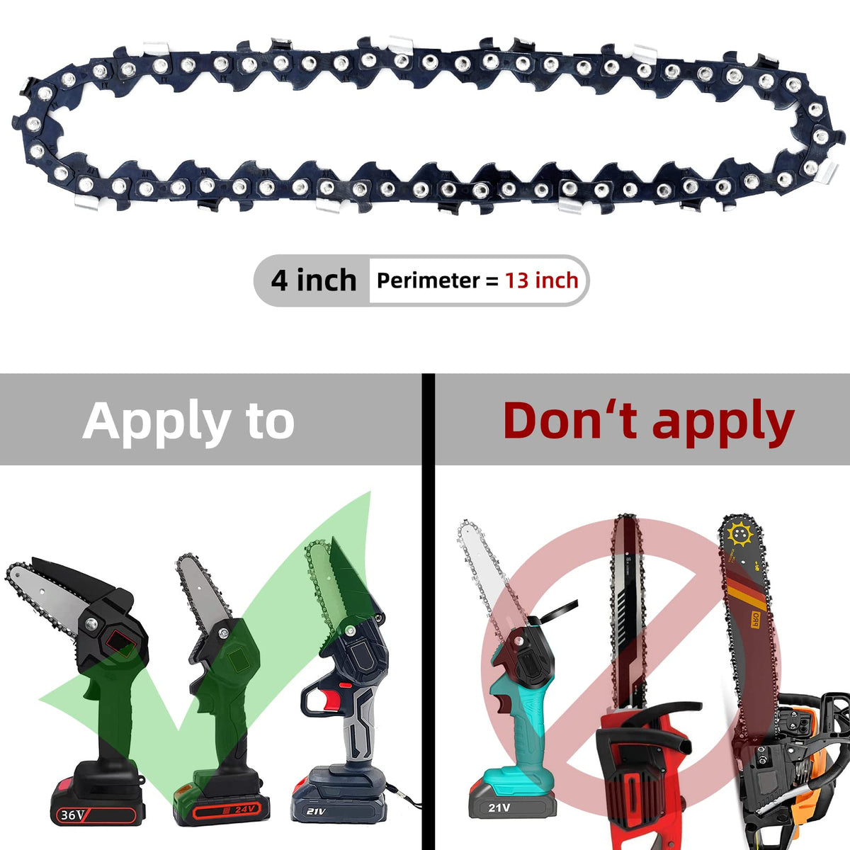 FIFCHALL compatible with various 4-inch mini chainsaws for versatile tasks.