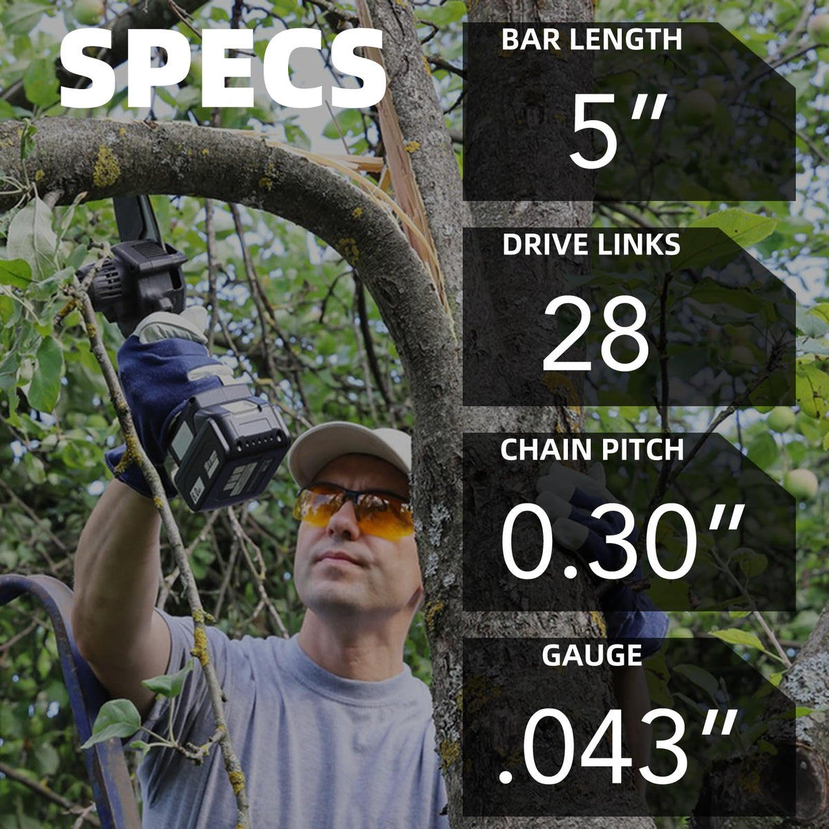 Fifchall durable German steel 5-inch chain for long-lasting sharpness.