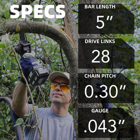 Fifchall durable German steel 5-inch chain for long-lasting sharpness.