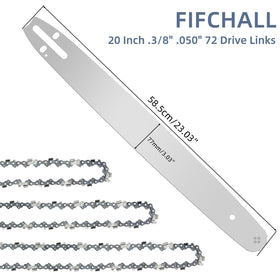 Fifchall full-chisel German steel chain delivering smooth cuts.