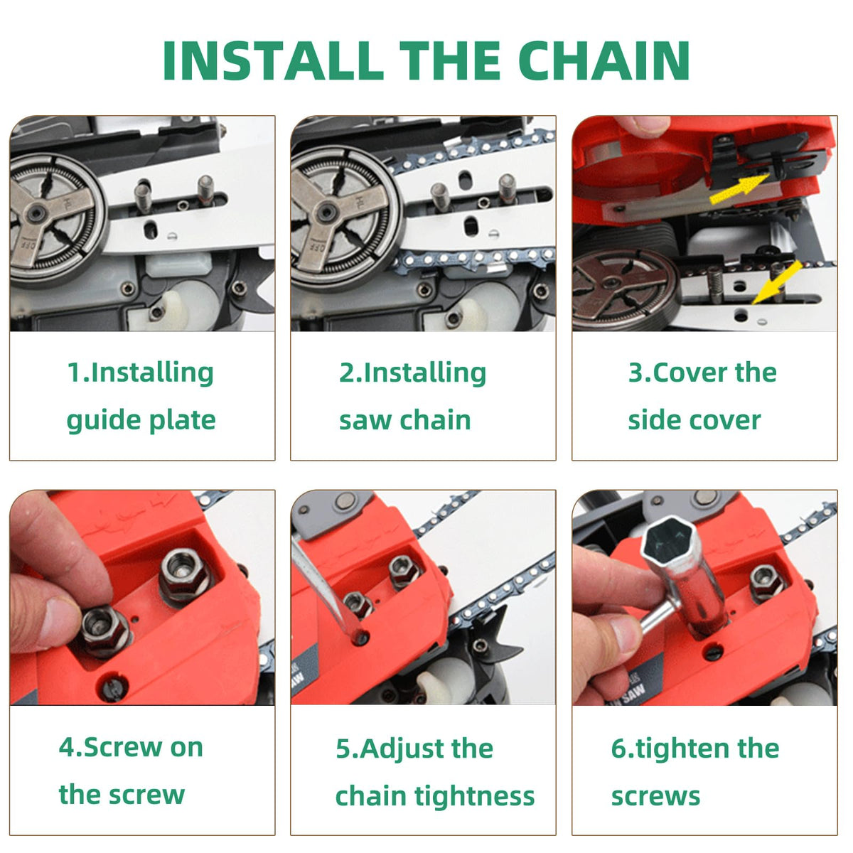 Chain with premium German steel and chrome plating for longevity.