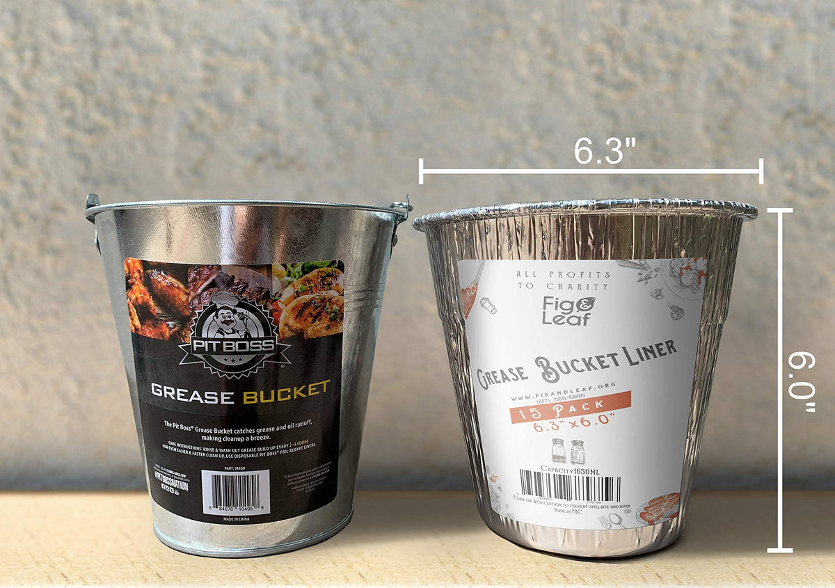 Fig & Leaf grease liner works with Rec Tec RT700 large bucket for mess-free cooking.