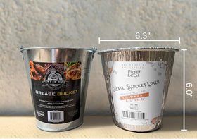 Fig & Leaf grease liner works with Rec Tec RT700 large bucket for mess-free cooking.