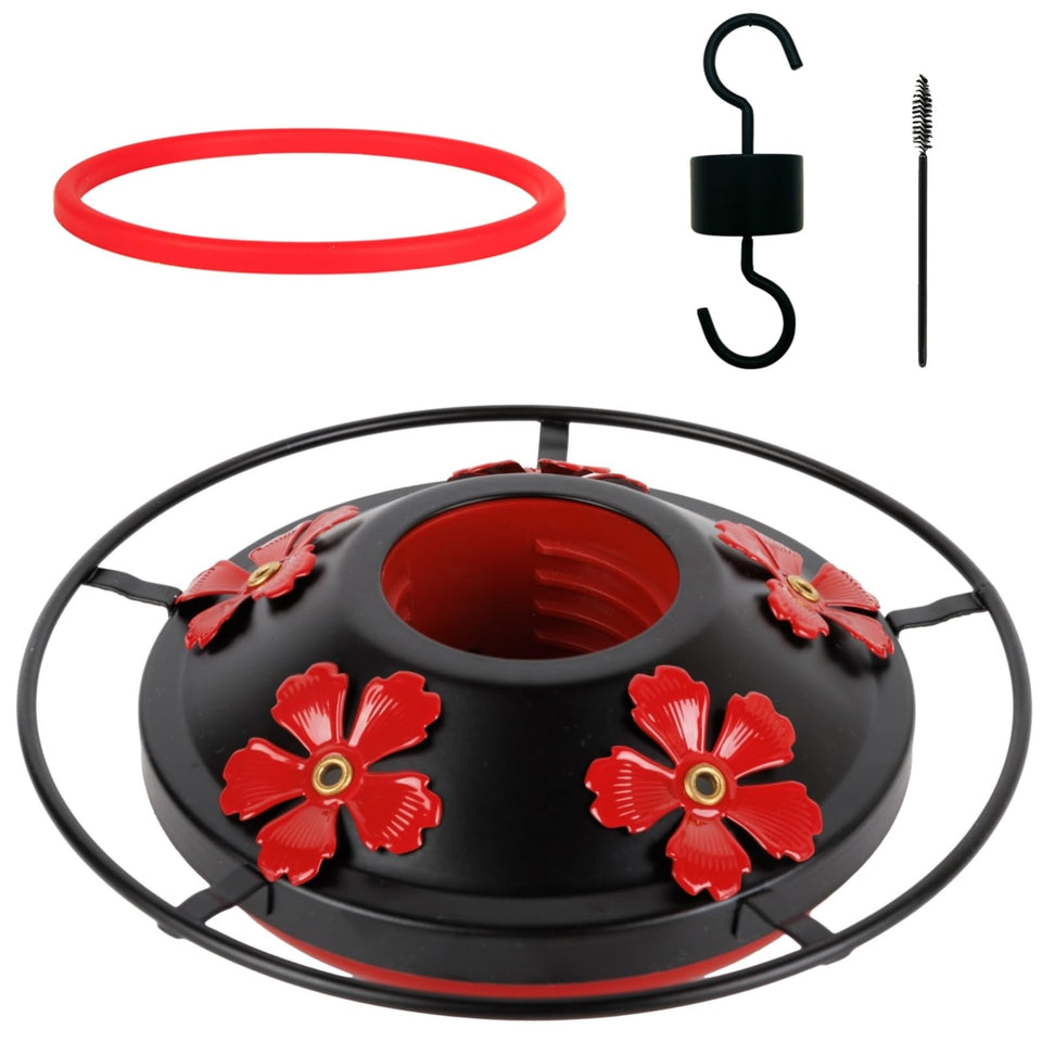 FIGEPO Hummingbird Feeder Base bottom view shows compact fit for secure installation.