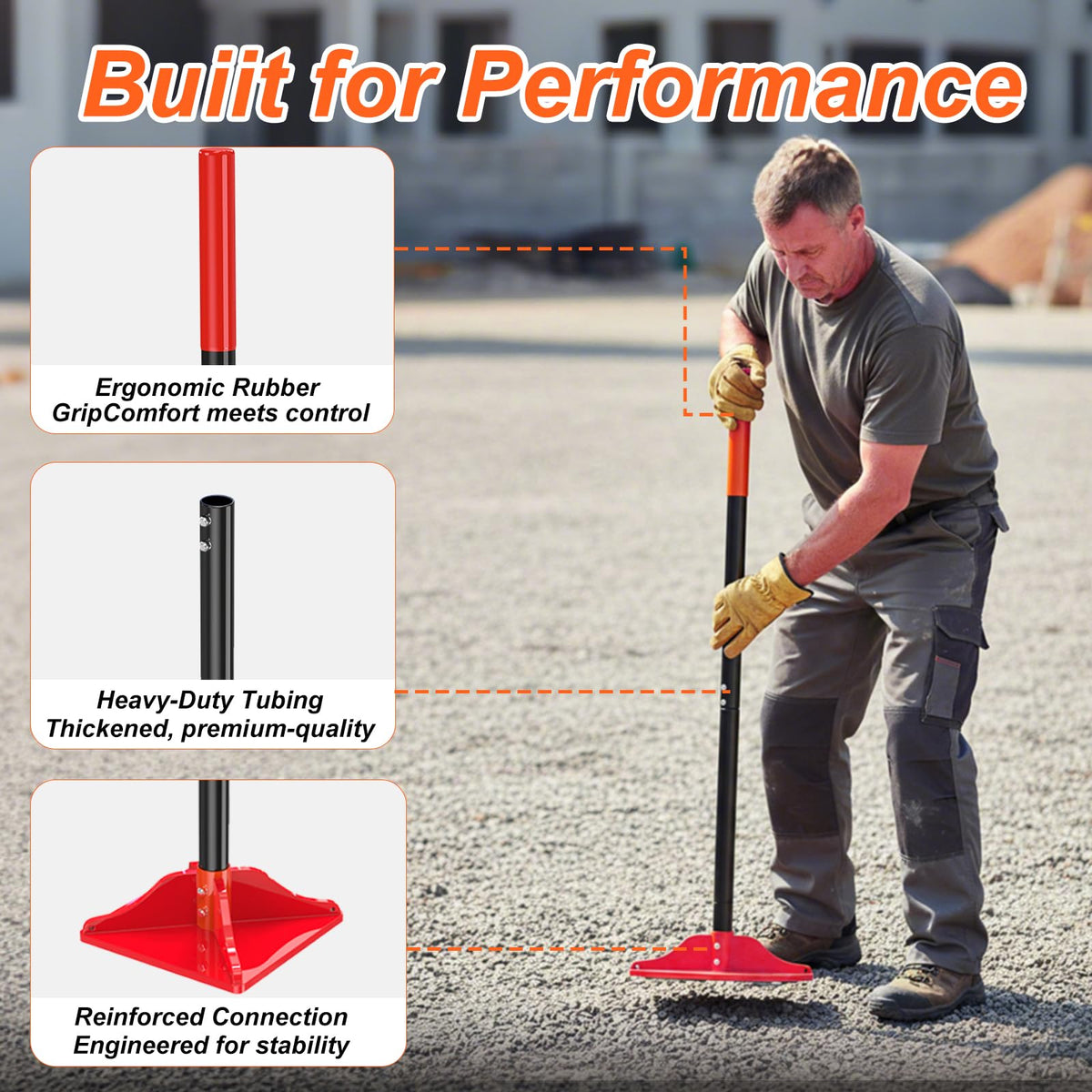 Fijaru tamper dual-locking assembly enhances tool stability during use.