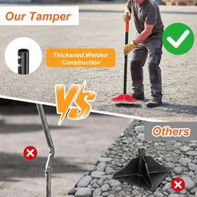 Fijaru tamper non-slip shock-absorbing grip for comfortable control.