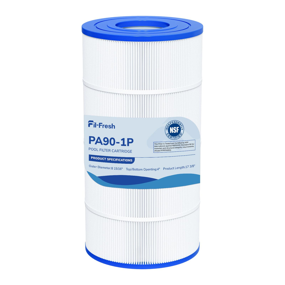 Fil-fresh C900 cartridge outer diameter detail for a snug pool fit and simple installation.