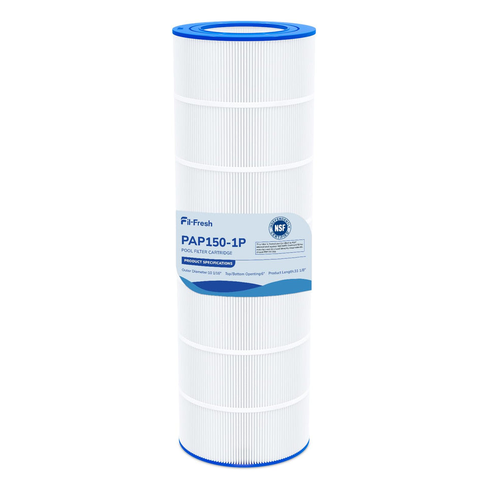 Fil-fresh CC150 pool filter with outer diameter 10-16 inches for a tight, secure fit.