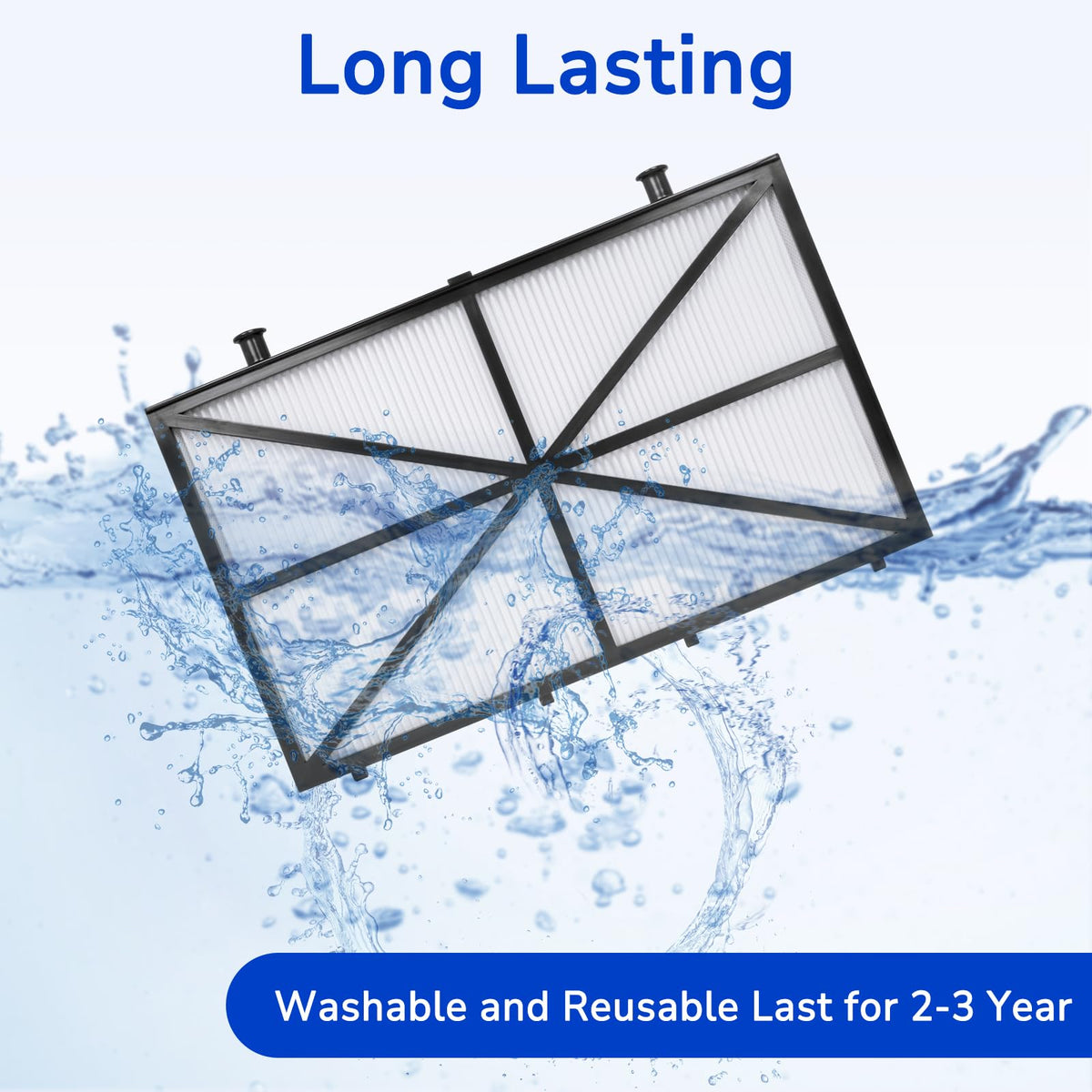Fil-fresh easy-clean panels rinse quickly with a garden hose.