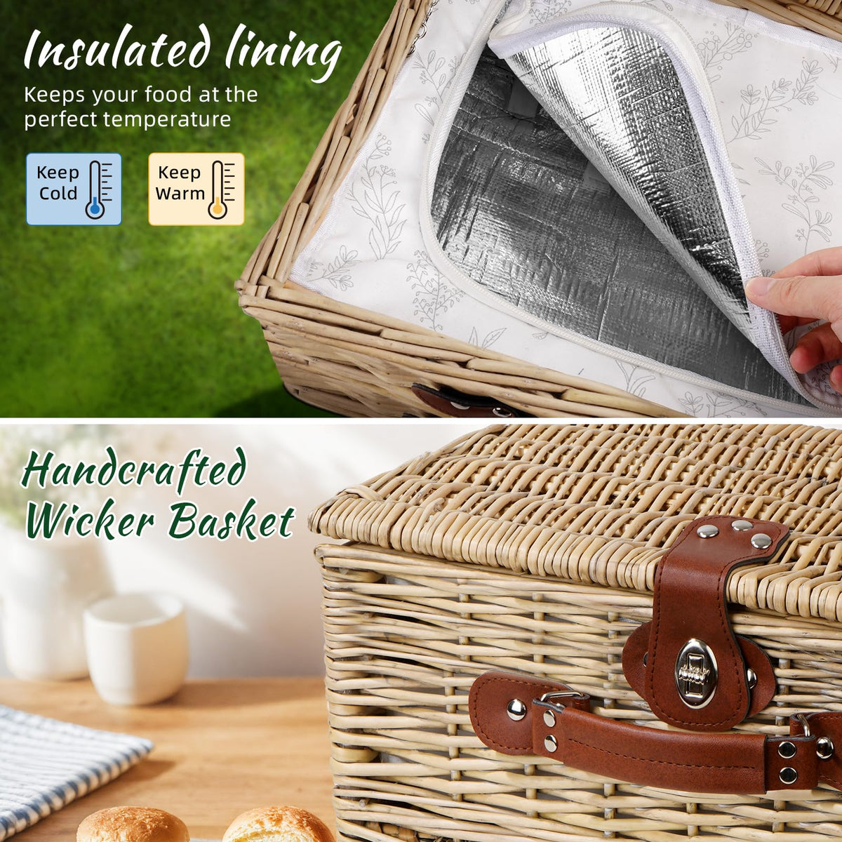 Filano cotton picnic mat, 57 by 59 inches, soft and washable.