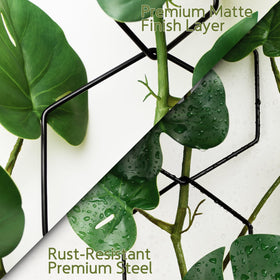 Hex ring design provides sturdy support for ivy and philodendrons