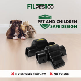 Filpestco one-touch disposal system enables quick, sanitary cleanup after trapping.