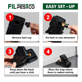 Filpestco reusable ABS plastic traps withstand repeated use in homes.