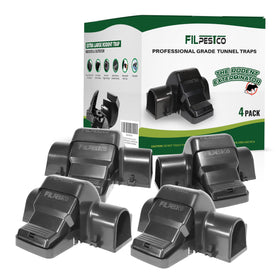 Filpestco tunnel trap cover shows a safe enclosed design for homes with children and pets.