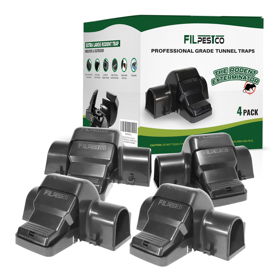 Filpestco tunnel trap cover shows a safe enclosed design for homes with children and pets.