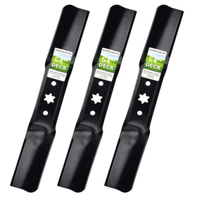 Filpowis 3-pack high-lift blades for Cub Cadet 54 deck ensure cleaner, even cuts