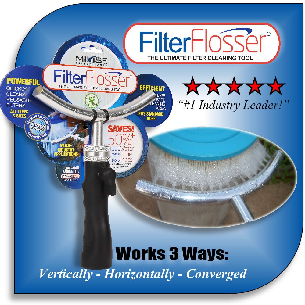 Filter Flosser with its new handle design for easier cartridge cleaning and better grip.