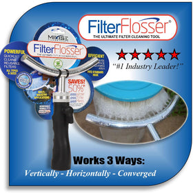 Filter Flosser with its new handle design for easier cartridge cleaning and better grip.