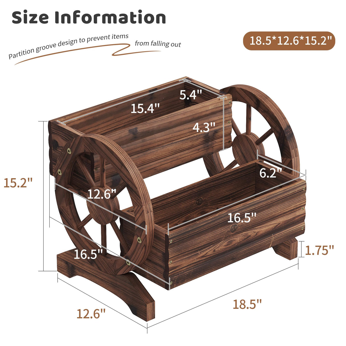 FILWH easy-to-assemble planter kit with all accessories included.