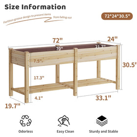 FILWH elevated garden setup with storage rack keeps tools handy