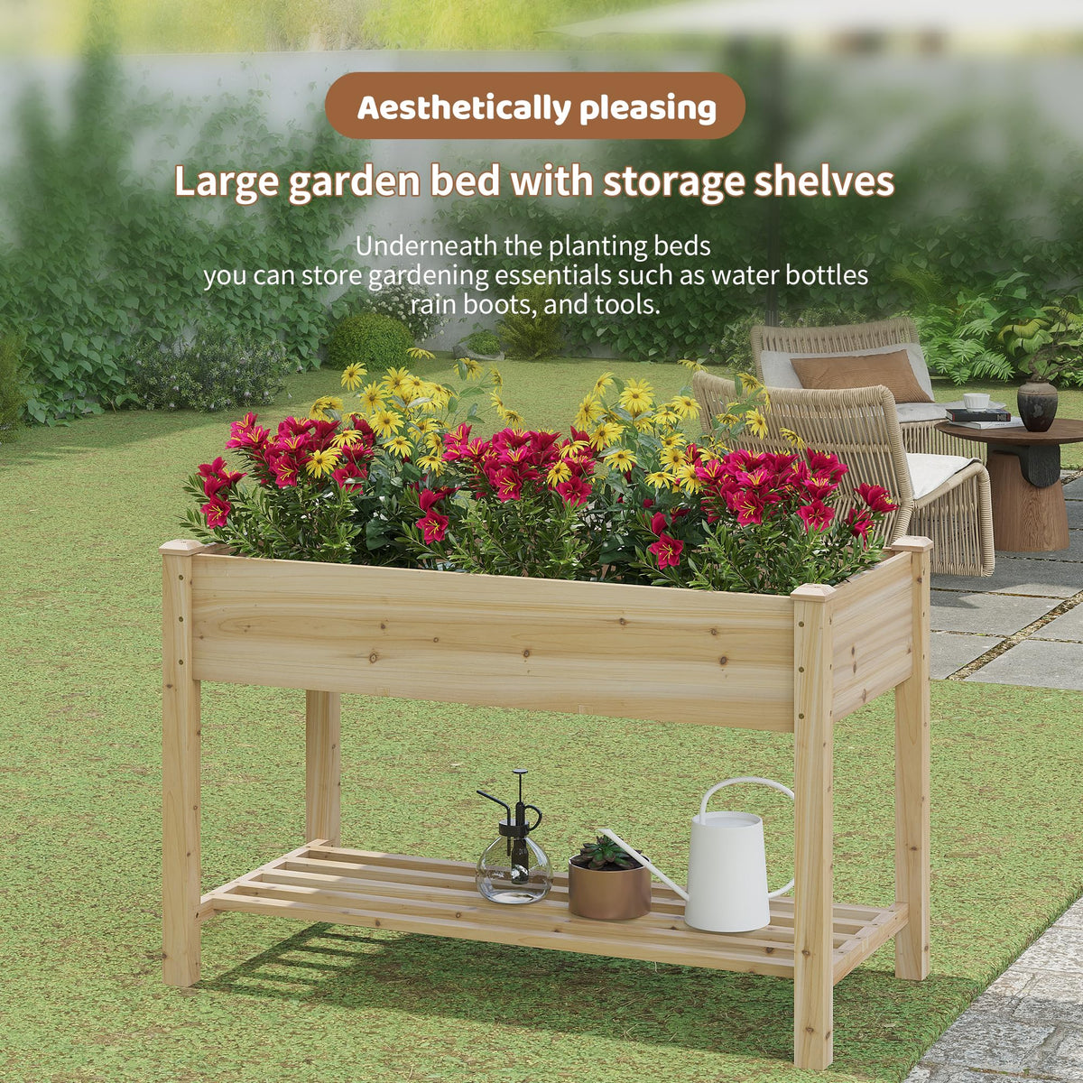 FILWH large planter stand at 48x24 to accommodate multiple crops.