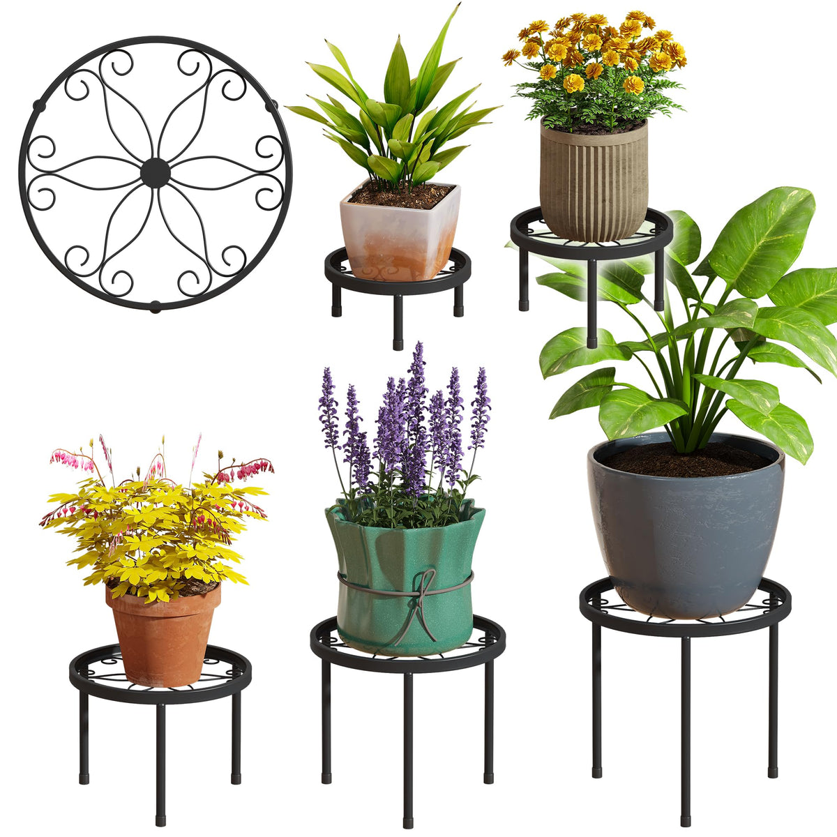 FILWH plant stand assembly shows quick setup and sturdy metal frame for pots.