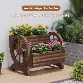 FILWH planter box for flowers and vegetables for balcony or patio.