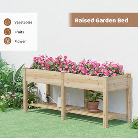 FILWH wooden planter box divider helps organize herbs and vegetables