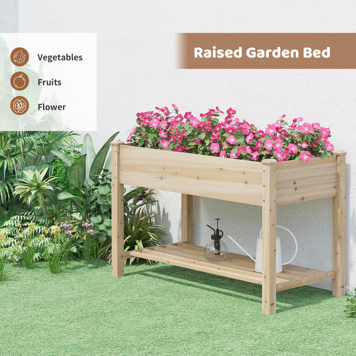 FILWH wooden planter box with divider concept for organized planting zones.