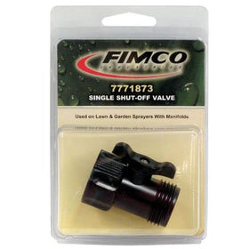 Fimco 7771873 valve installed on a manifold for easy integration.