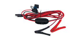 Fimco wire harness with alligator clips for quick 12V sprayer connections.