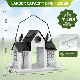 FIMOFIDRE birdhouse integrated feeder adds charm to backyard