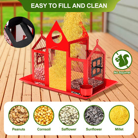 FIMOFIDRE squirrel-proof bird feeder protecting seeds from pests.