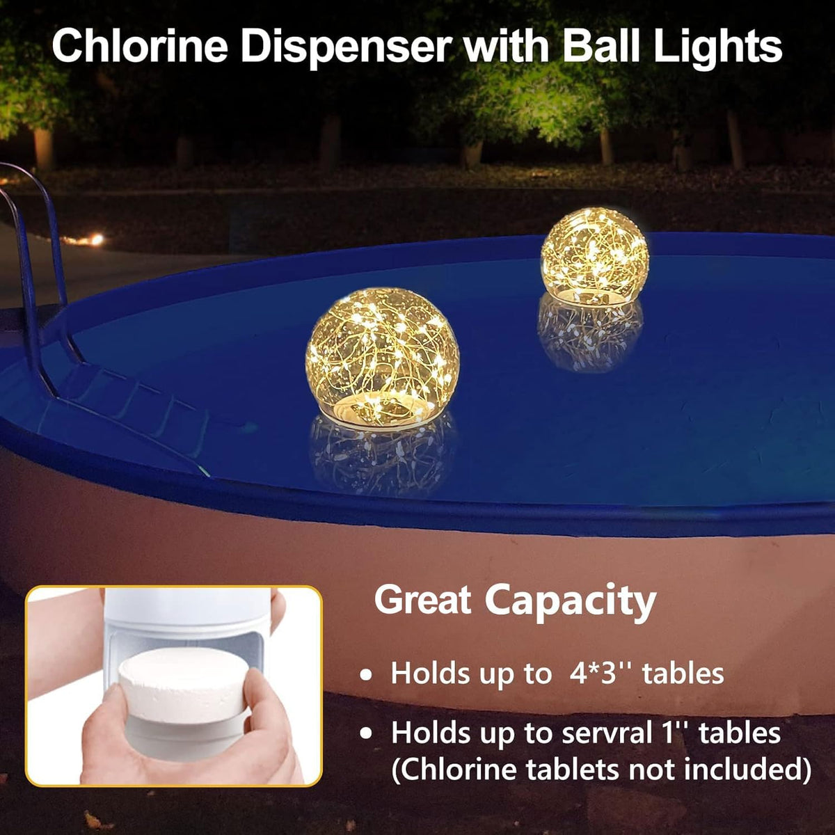 FineBud anti-sinking design keeps the floater stable during routine pool maintenance.