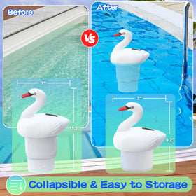 FineBud collapsible spa pool floater stores flat and doubles as night decoration