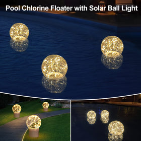 FineBud four-tablet capacity floater ready for day-to-night pool care.