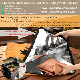 Find law BBQ blanket wide opening for easy meat placement and removal