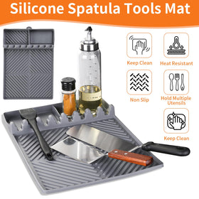 Find Law griddle mat is heat resistant guarding counters during cooking