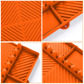 Find Law mat folds for compact storage on the go.