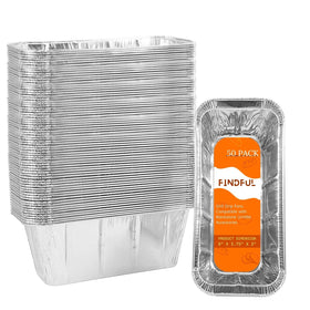 Findful 50-pack drip pan liners for Blackstone griddles, quick cleanups.