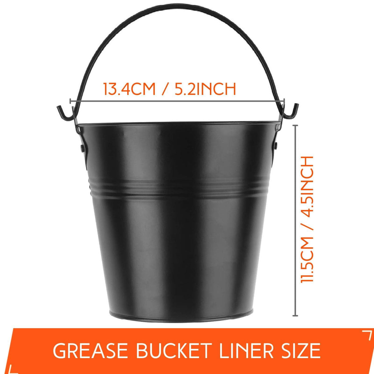 Findful black bucket paired with liners for mess-free grilling