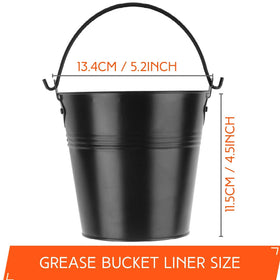 Findful black bucket paired with liners for mess-free grilling