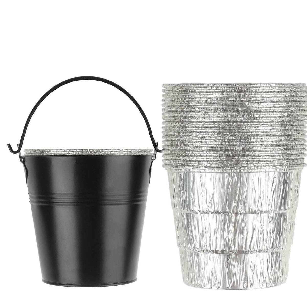 Findful grease liner 20-pack in use for easy disposal and clean grilling