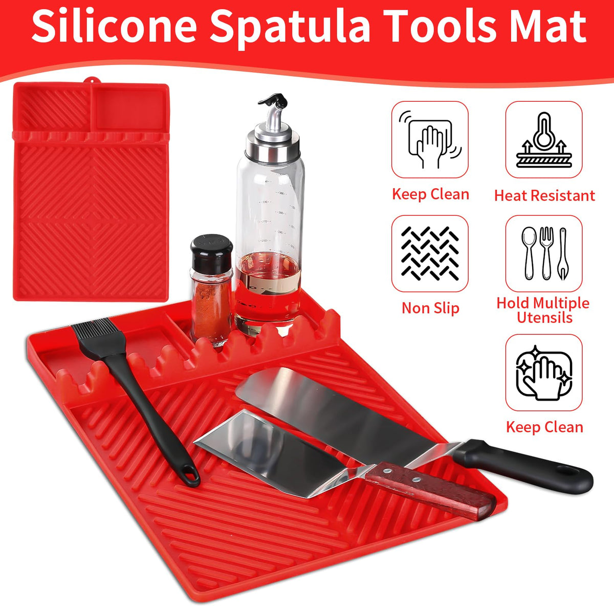 Find Law griddle mat heat resistant protects surfaces near hot pans.
