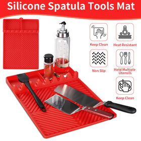 Find Law griddle mat heat resistant protects surfaces near hot pans.