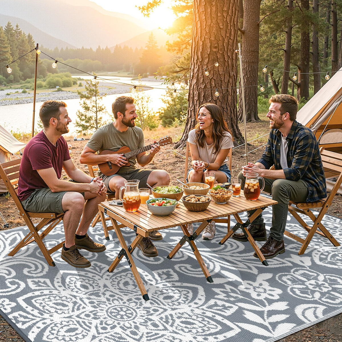 Findosom UV-resistant outdoor mat resists fading for vibrant colors